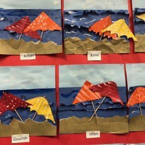 texture art projects for elementary