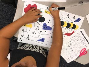 MTM students create abstract art in the dreamlike, surreal style of Joan Miró.